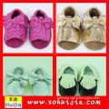 2015 New spring autumn fashion sweet color tassels sandals and bow Small MOQ baby leather shoes